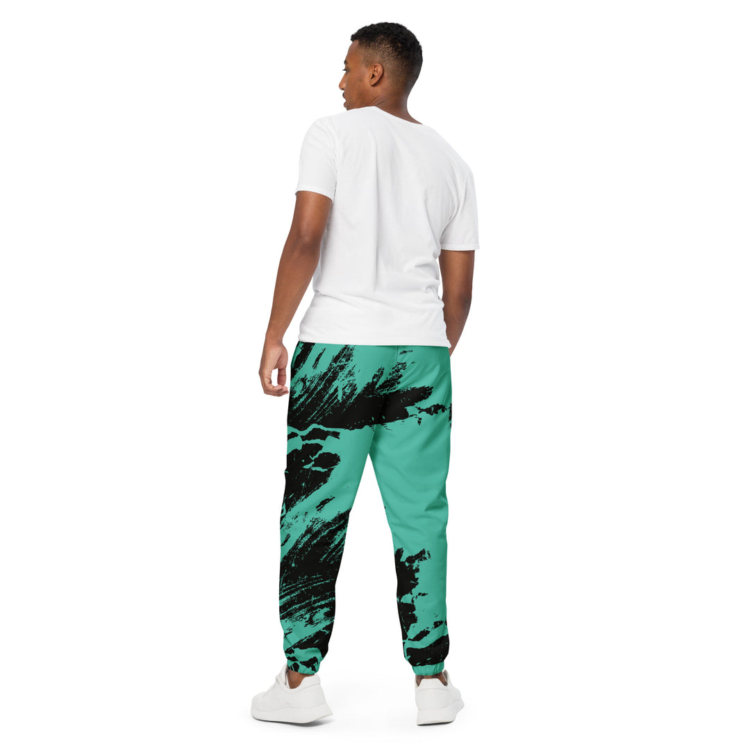 Unisex Track Pants - Turquoise-Black Take