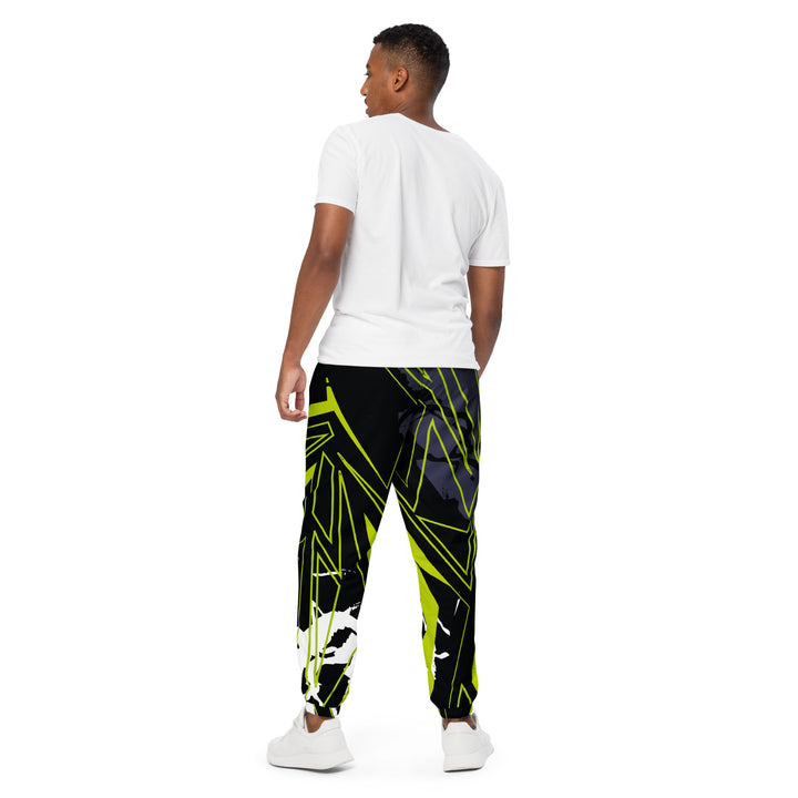 Unisex Track Pants - Green-Black Plan