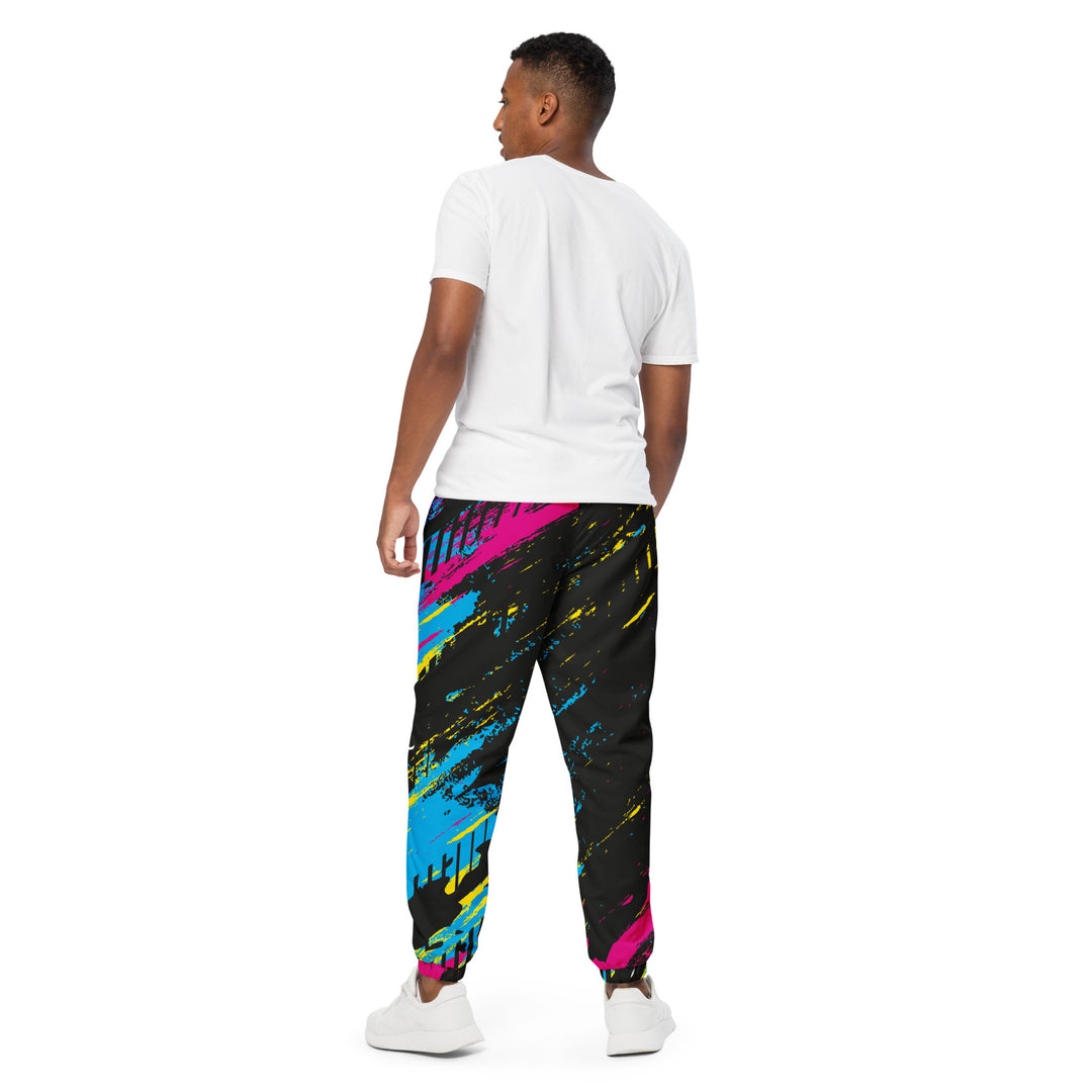 Unisex Track Pants - Black-Pink Overdraw