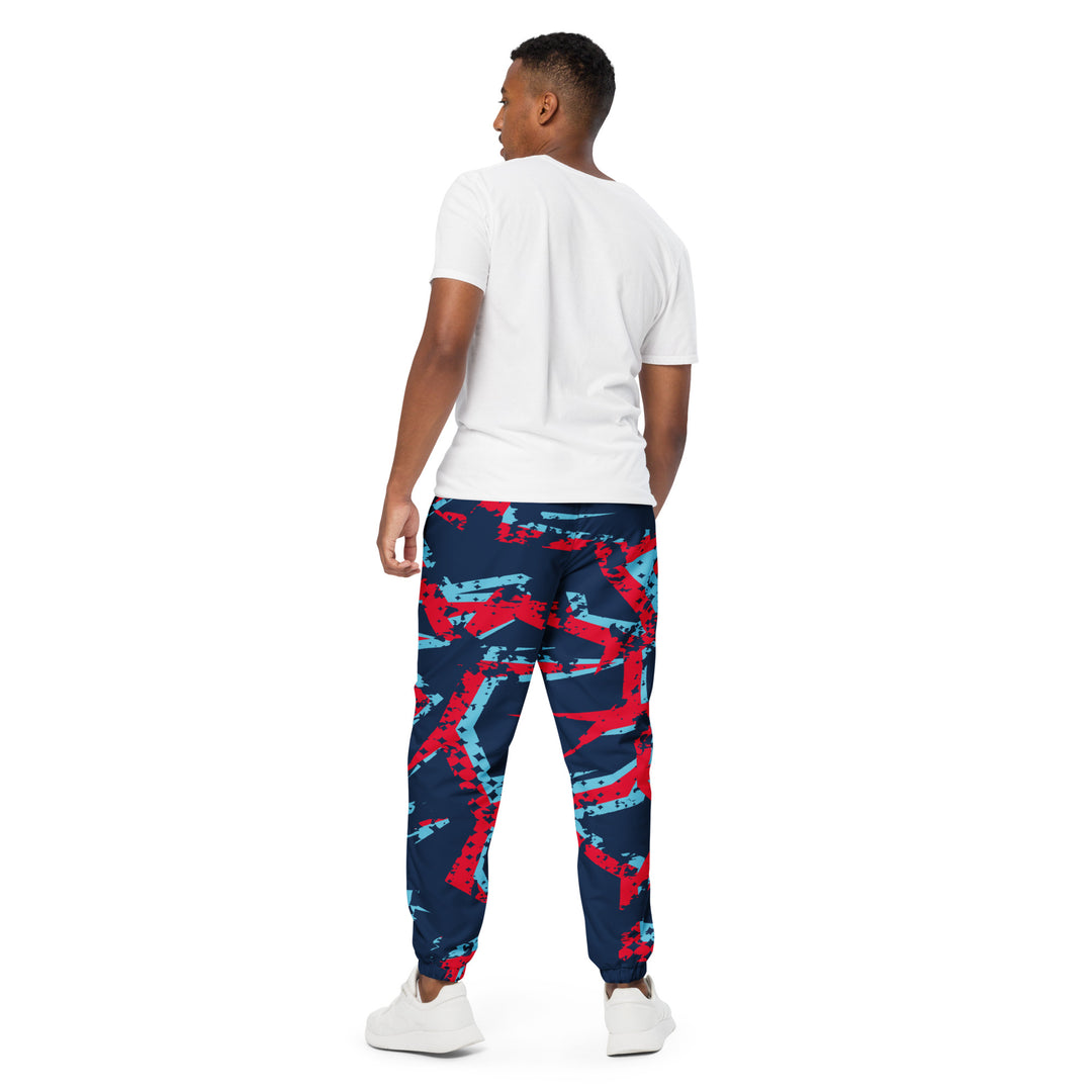 Unisex Track Pants - Blue-Red Lost