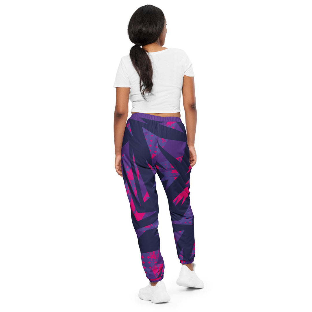 Unisex Track Pants - Purple-Pink Flash