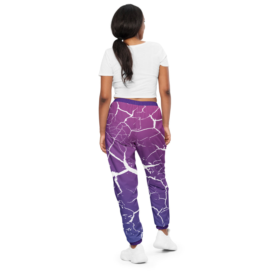 Unisex Track Pants - Purple-White Desert