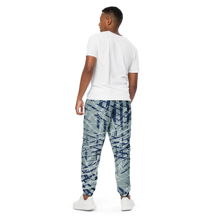 Unisex Track Pants - Blue-Grey Criss