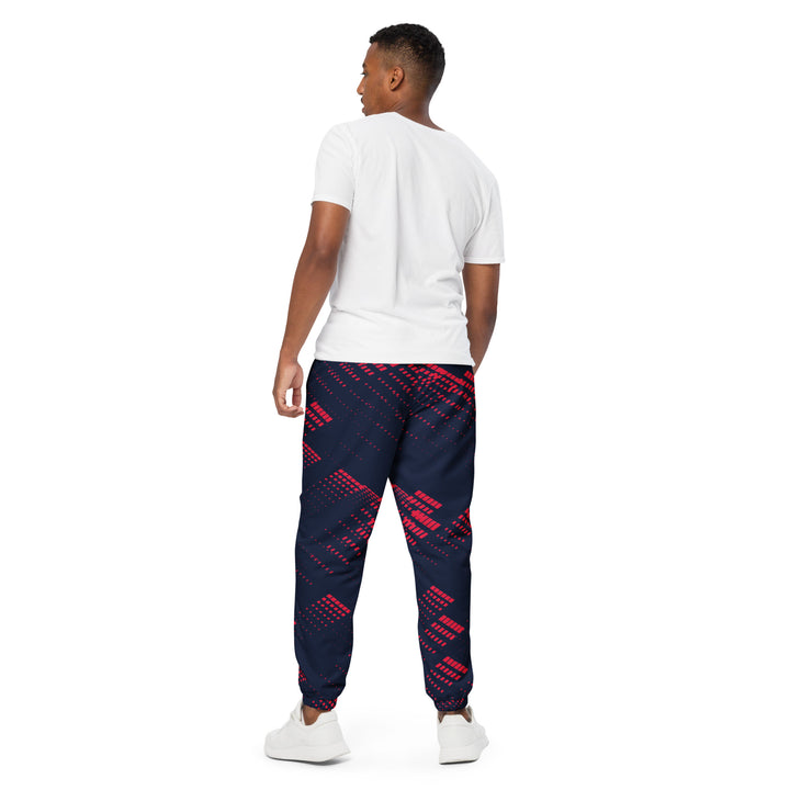 Unisex Track Pants - Blue-Red Blast