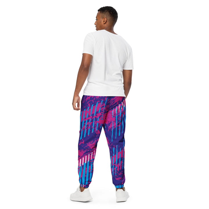 Unisex Track Pants - Purple-Pink Fence