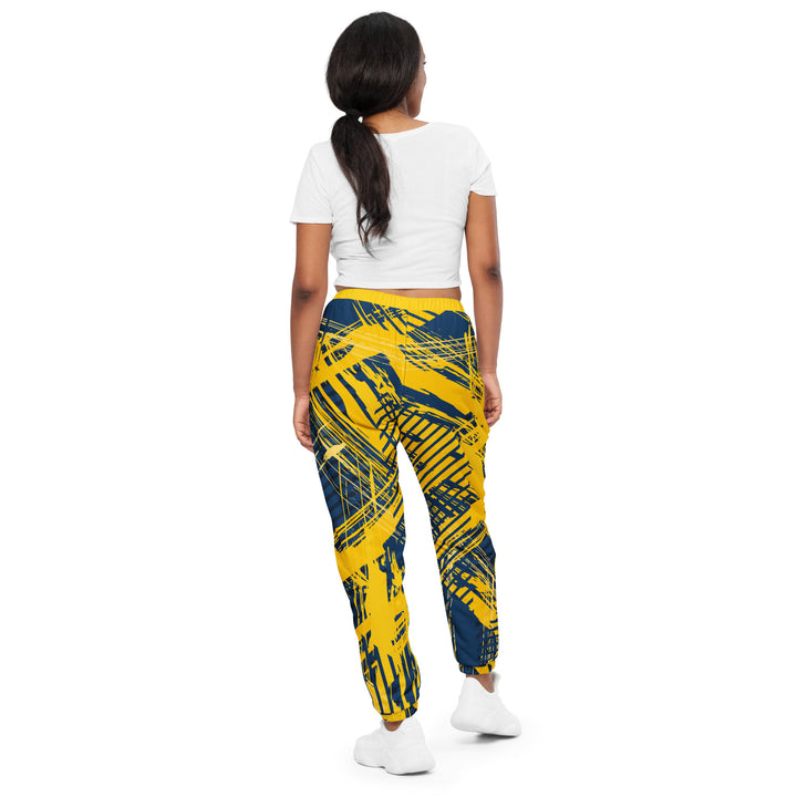 Unisex Track Pants - Yellow-Blue Track