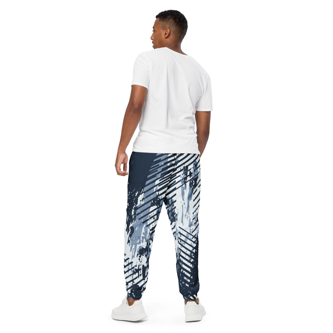 Unisex Track Pants - Blue-White Track