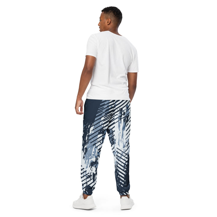 Unisex Track Pants - Blue-White Track