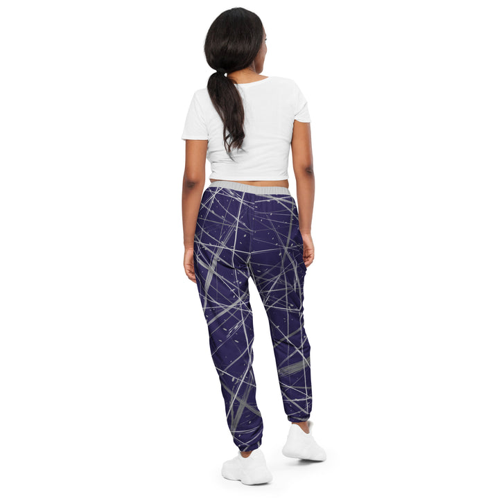 Unisex Track Pants - Purple-Grey Snow