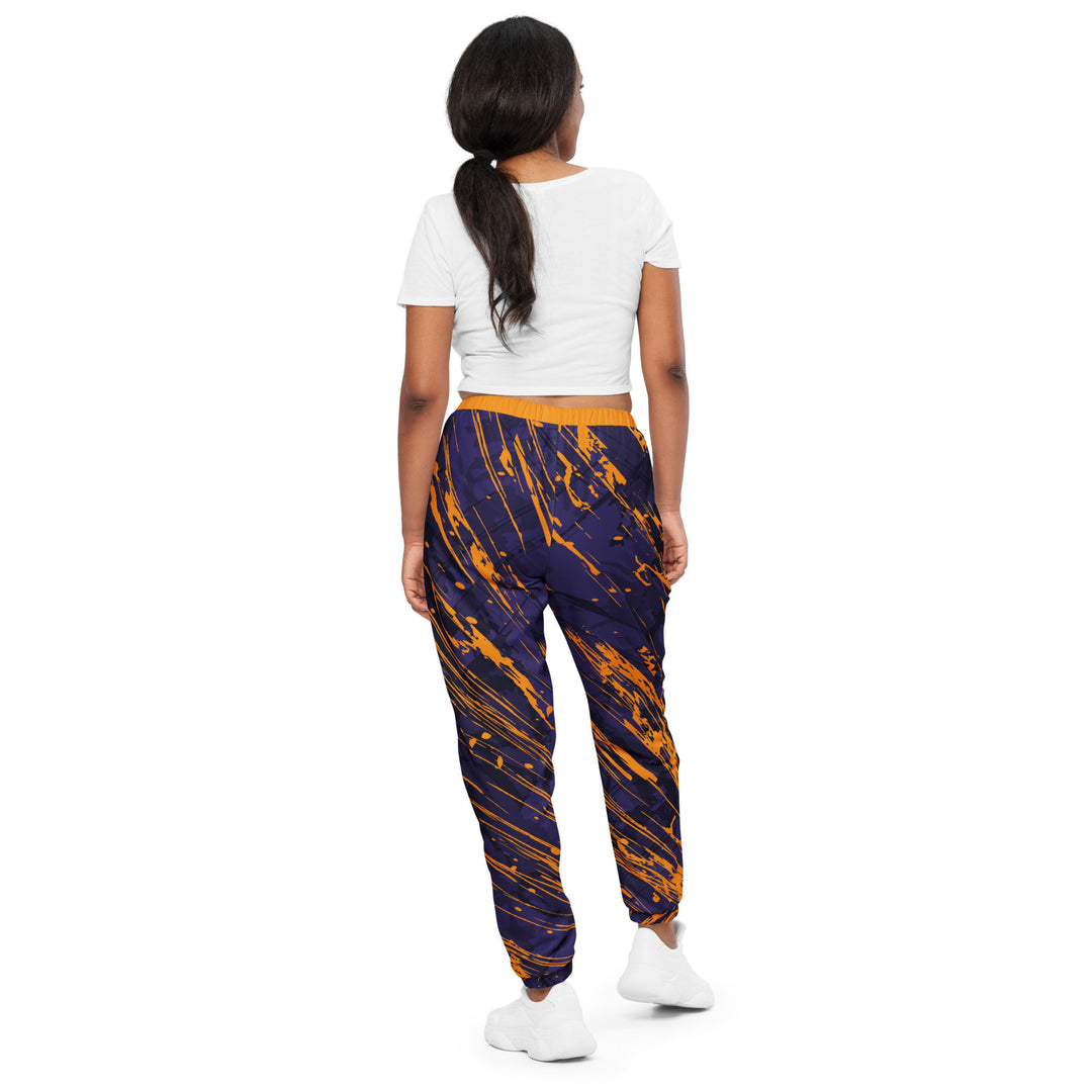 Unisex Track Pants - Purple-Orange Explosion