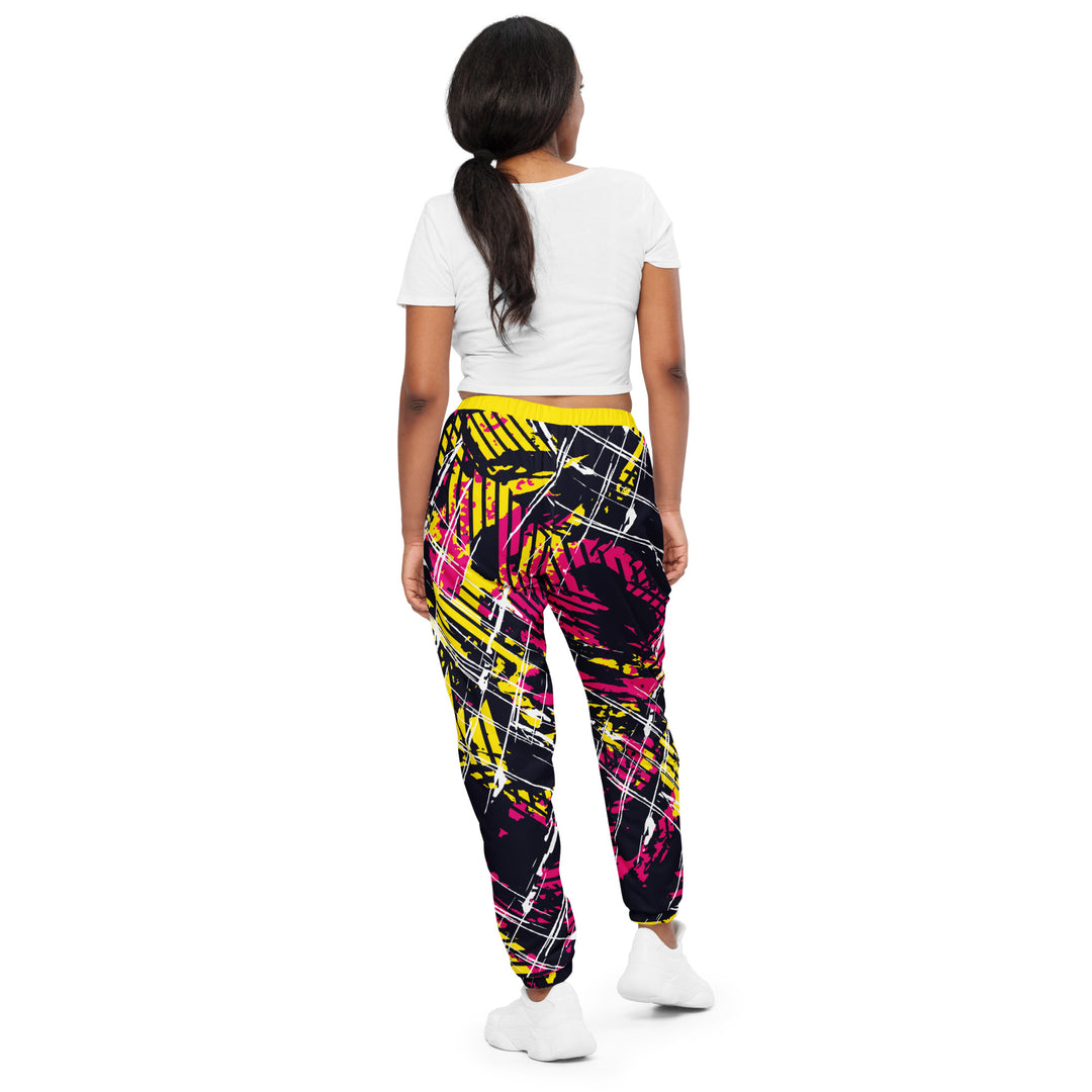 Unisex Track Pants - Black-Pink Parts