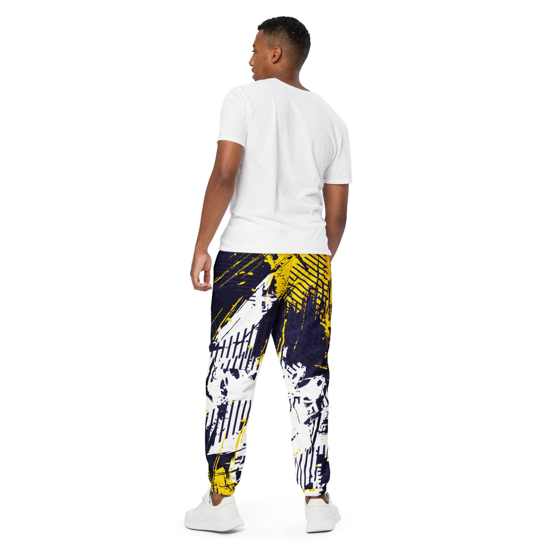 Unisex Track Pants - White-Yellow Create