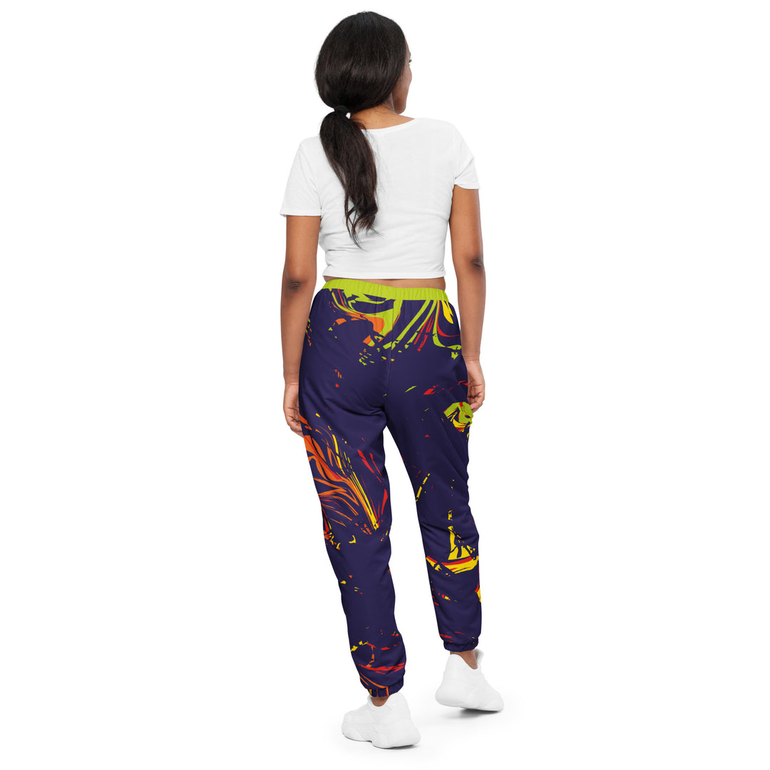 Unisex Track Pants - Purple-Green Twist