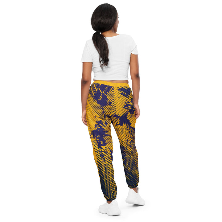 Unisex Track Pants - Yellow-Purple Terrain