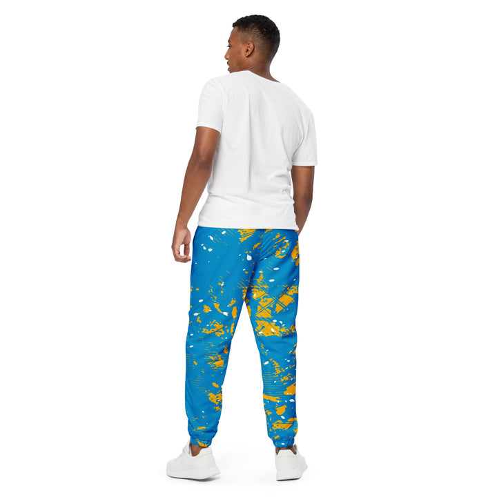 Unisex Track Pants - Turquoise-Yellow Particle