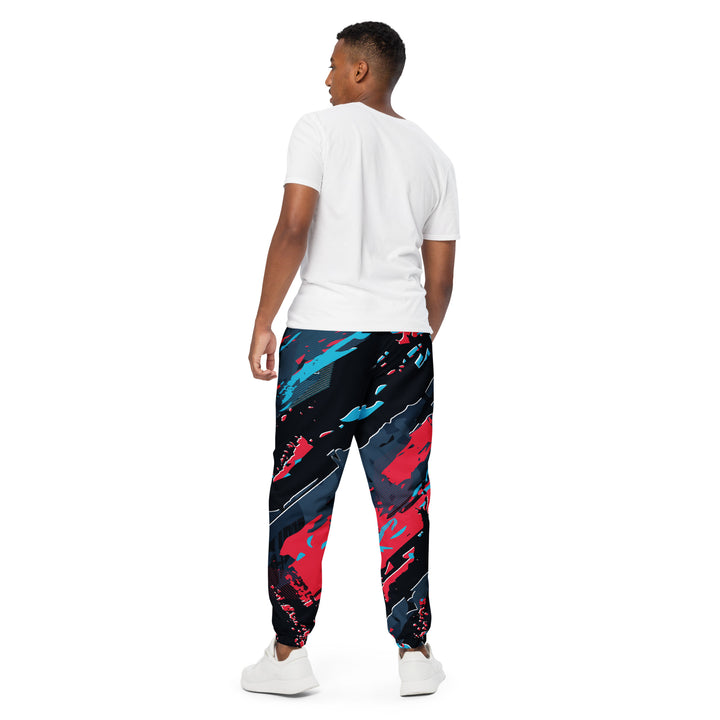 Unisex Track Pants - Black-Red Labor