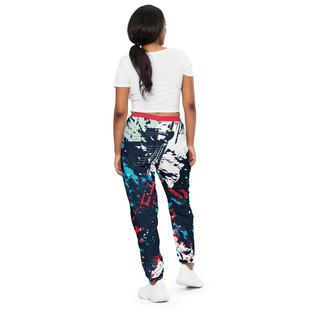 Unisex Track Pants - Blue-Red Charge