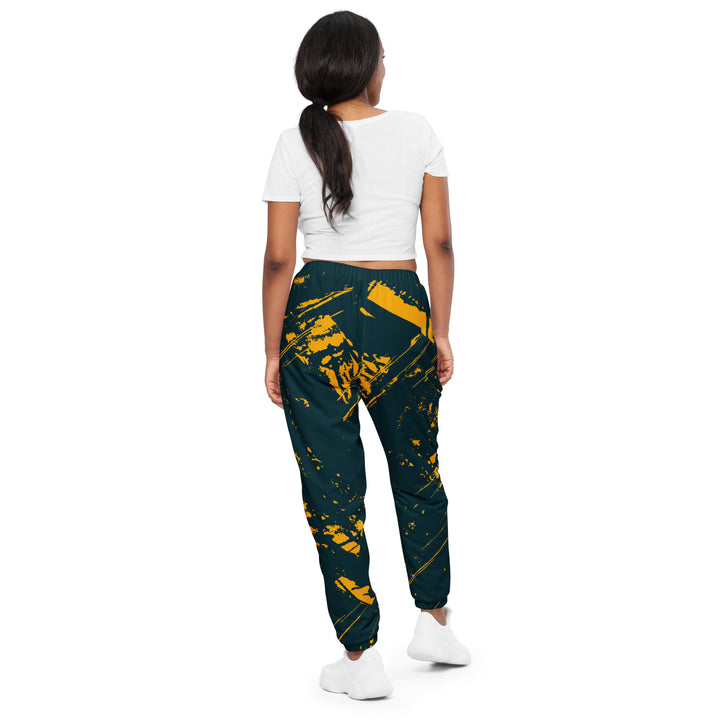 Unisex Track Pants - Blue-Yellow Comet