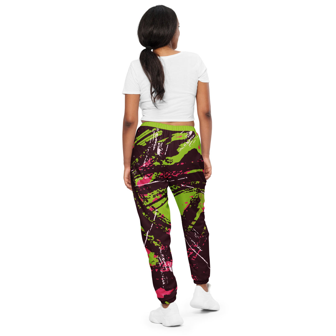 Unisex Track Pants - Green-Pink Stir