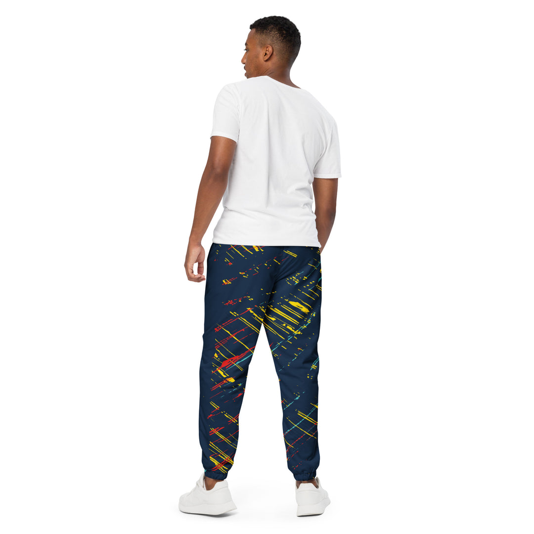 Unisex Track Pants - Blue-Yellow Hide