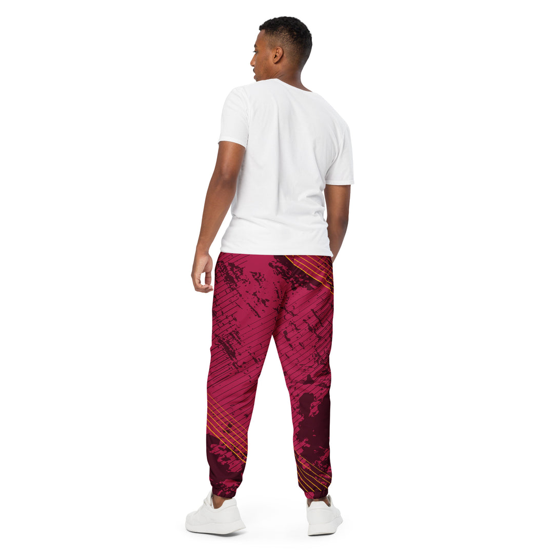 Unisex Track Pants - Red-Yellow Plasma