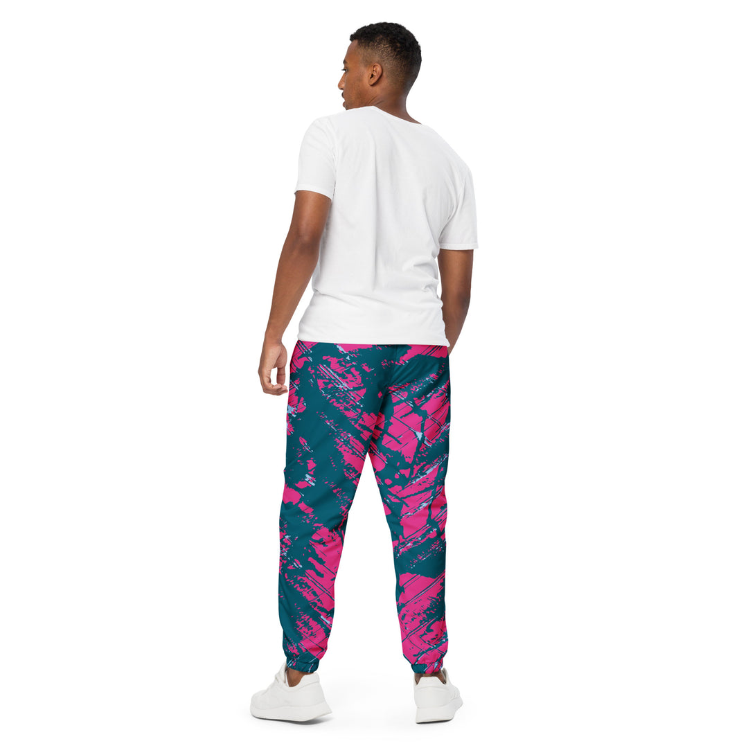 Unisex Track Pants - Blue-Pink Eruption