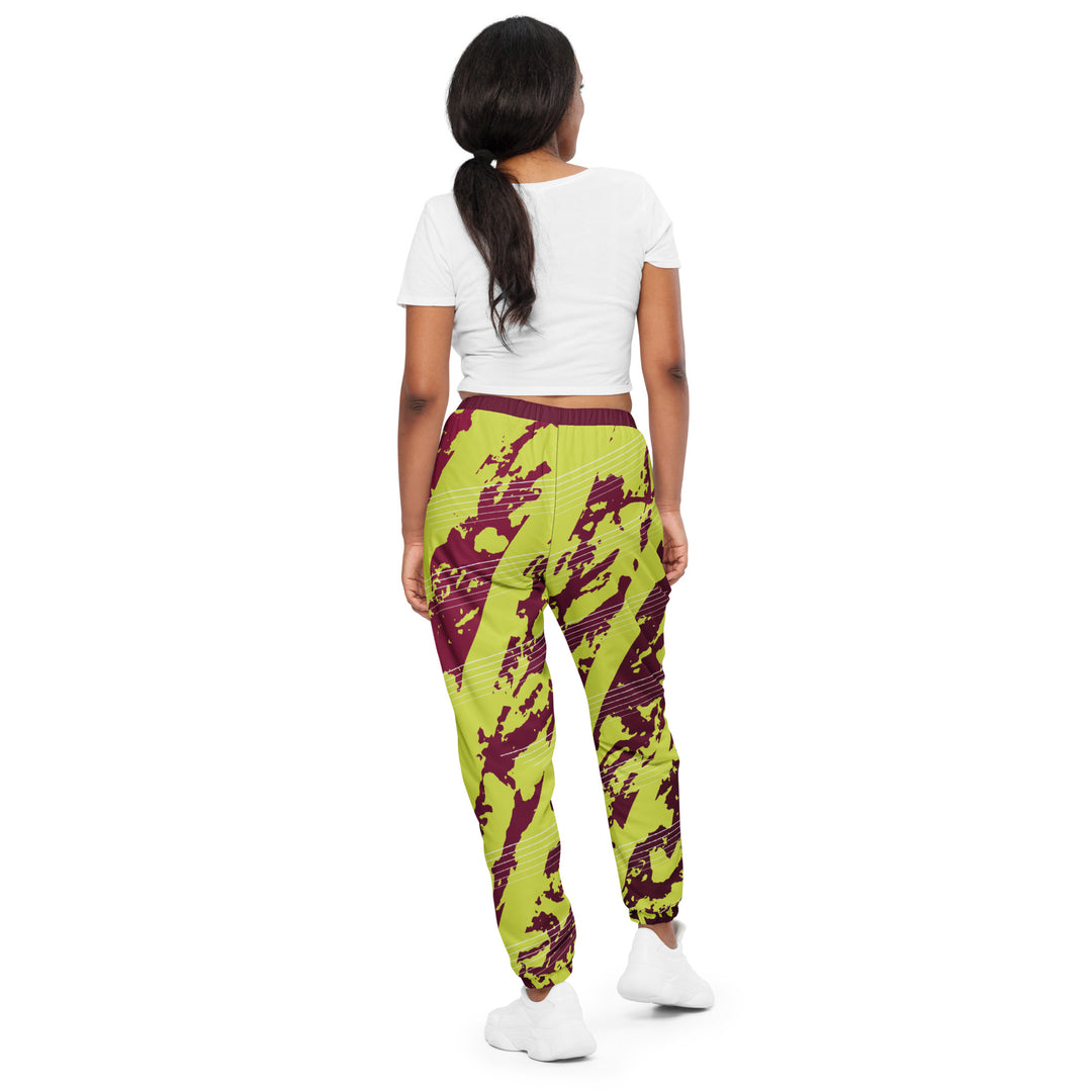 Unisex Track Pants - Red-Green Snap