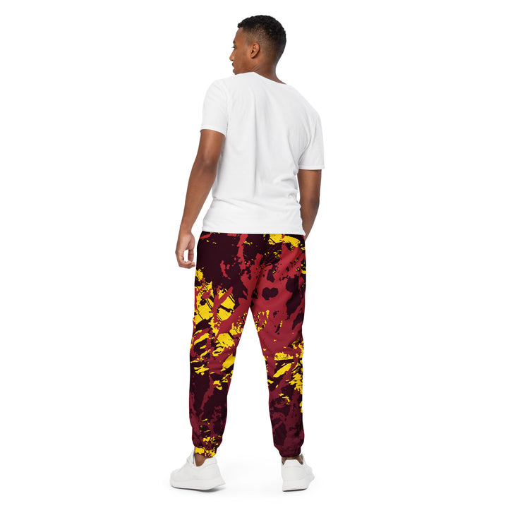 Unisex Track Pants - Black-Red Force