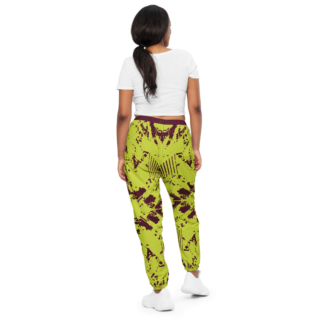 Unisex Track Pants - Green-Brown Patch