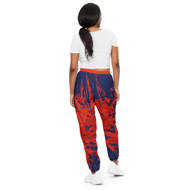 Unisex Track Pants - Purple-Red Crash