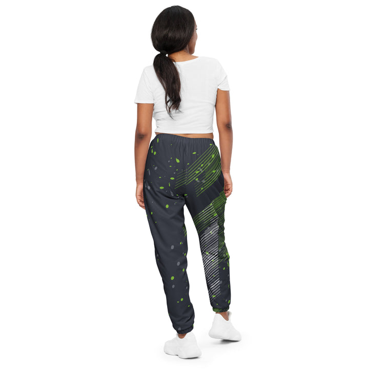 Unisex Track Pants - Black-Green Snow