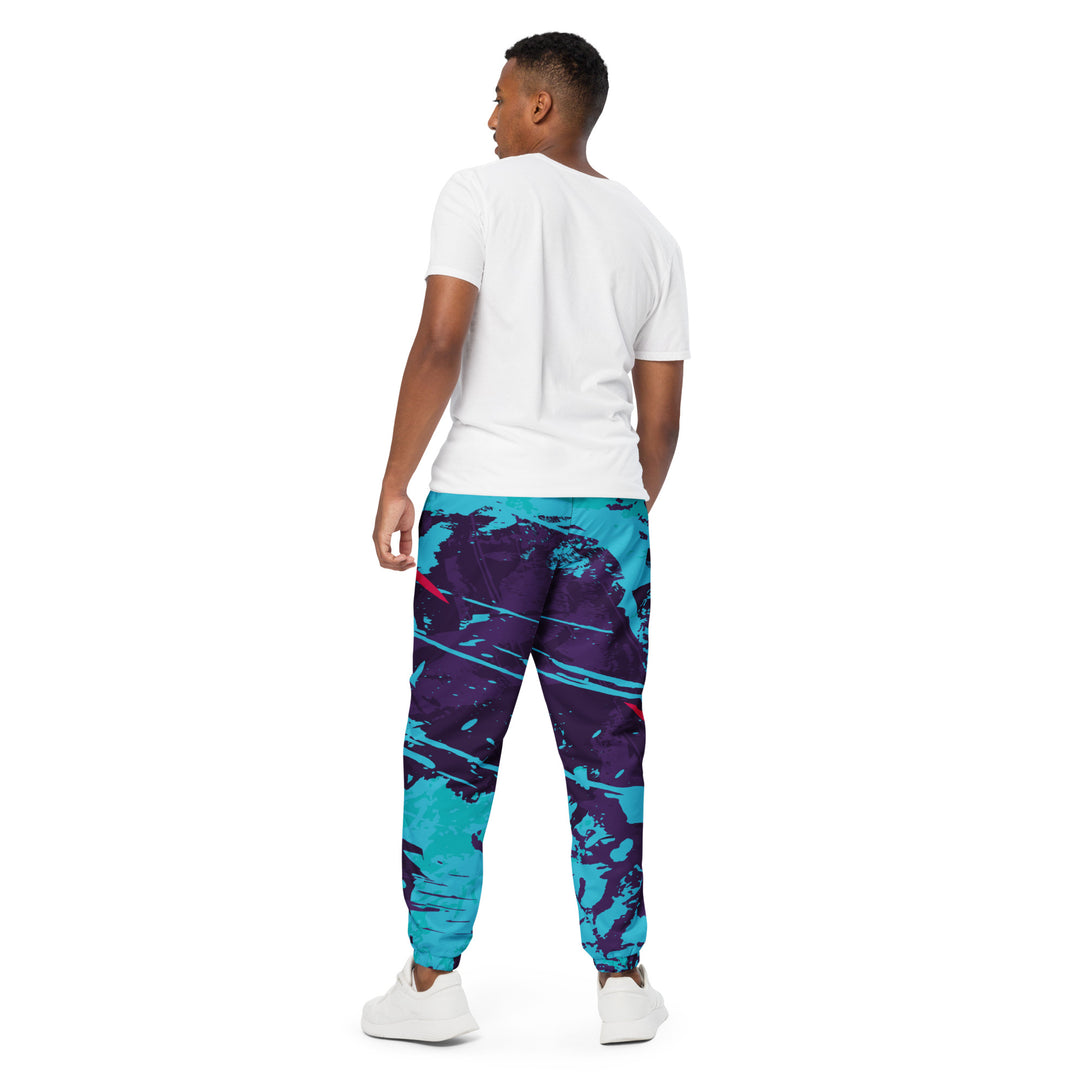 Unisex Track Pants - Purple-Turquoise Deep