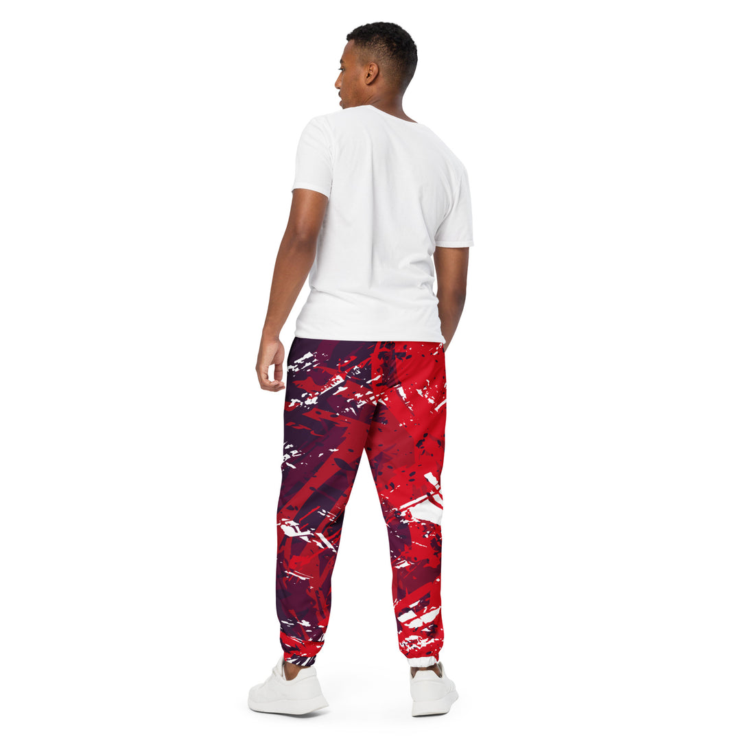 Unisex Track Pants - Red-White Extreme