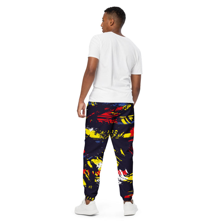 Unisex Track Pants - Blue-Red Reduce