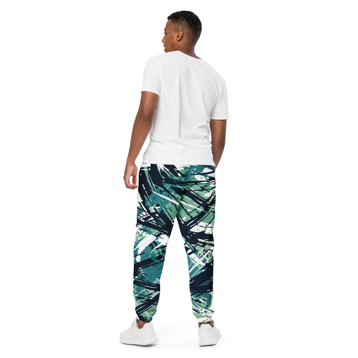 Unisex Track Pants - Green-White Trick