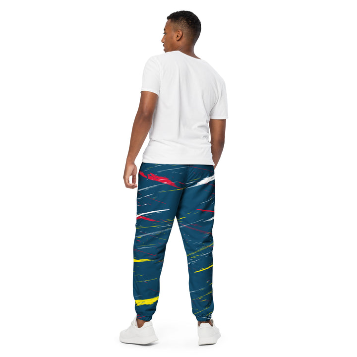 Unisex Track Pants - Blue-Yellow Hit