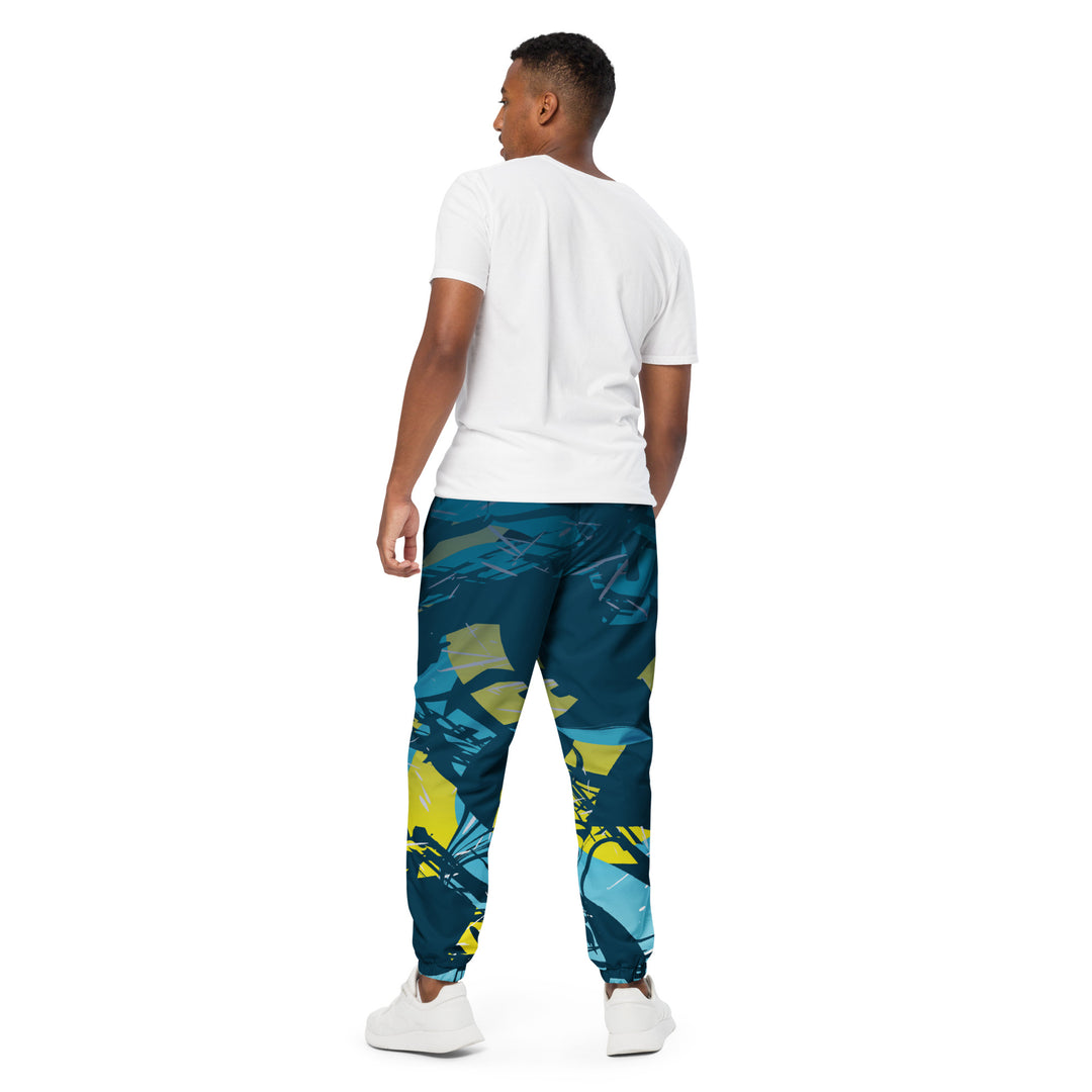 Unisex Track Pants - Blue-Yellow Loop