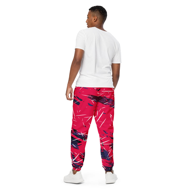 Unisex Track Pants - Red-Purple Blaze