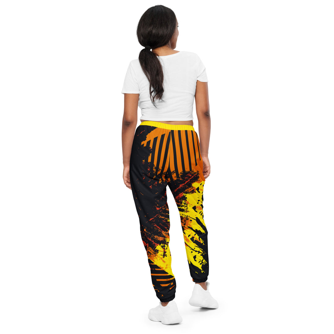 Unisex Track Pants - Black-Yellow Walk