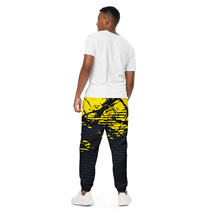 Unisex Track Pants - Grey-Yellow Shape