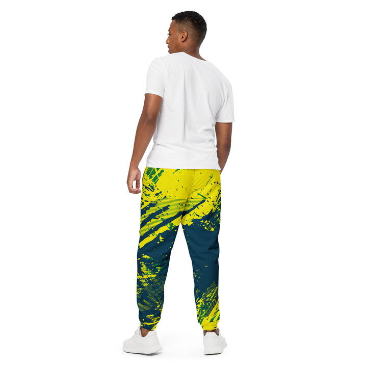 Unisex Track Pants - Green-Yellow Maintain