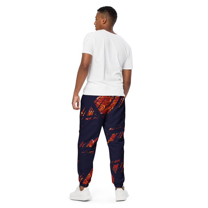 Unisex Track Pants - Blue-Red Hide