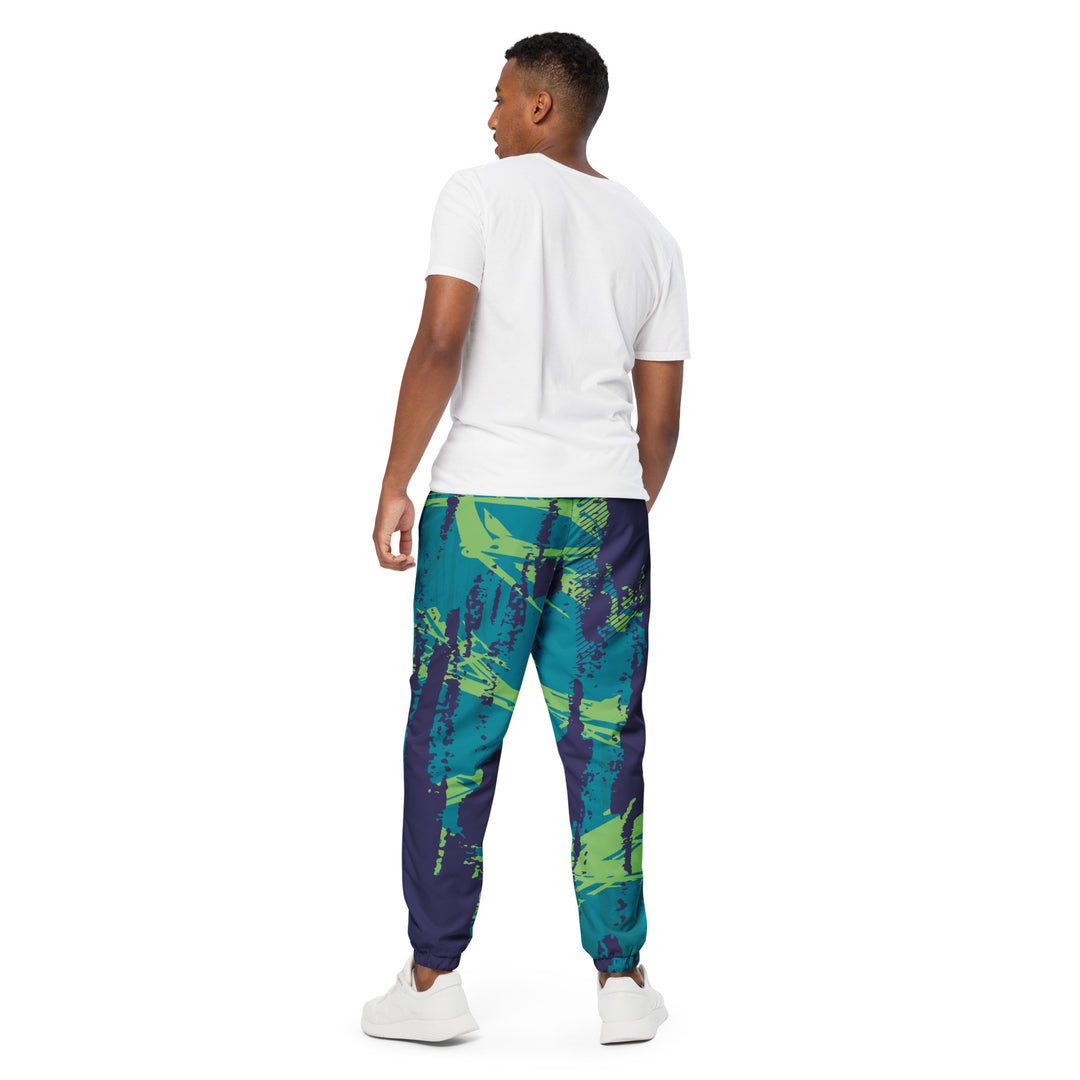 Unisex Track Pants - Purple-Green Pass