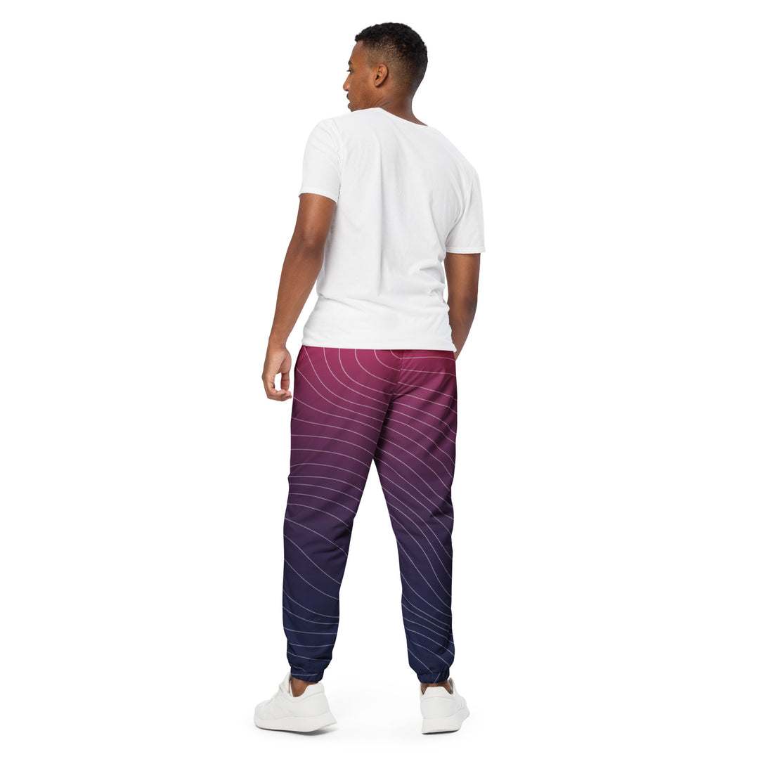 Unisex Track Pants - Purple Map