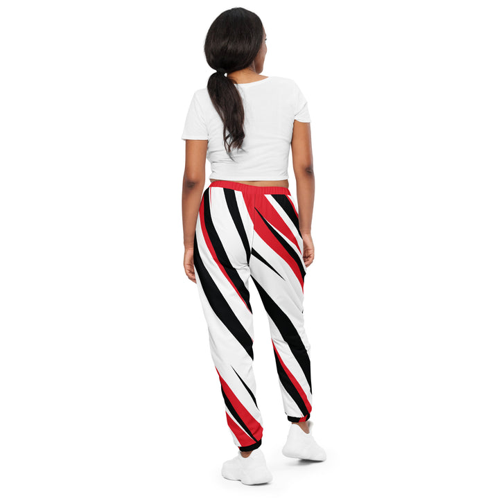 Unisex Track Pants - Black-Red Bolt