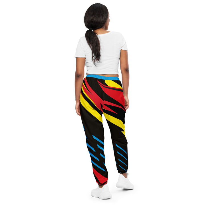 Unisex Track Pants - Black-Blue Super