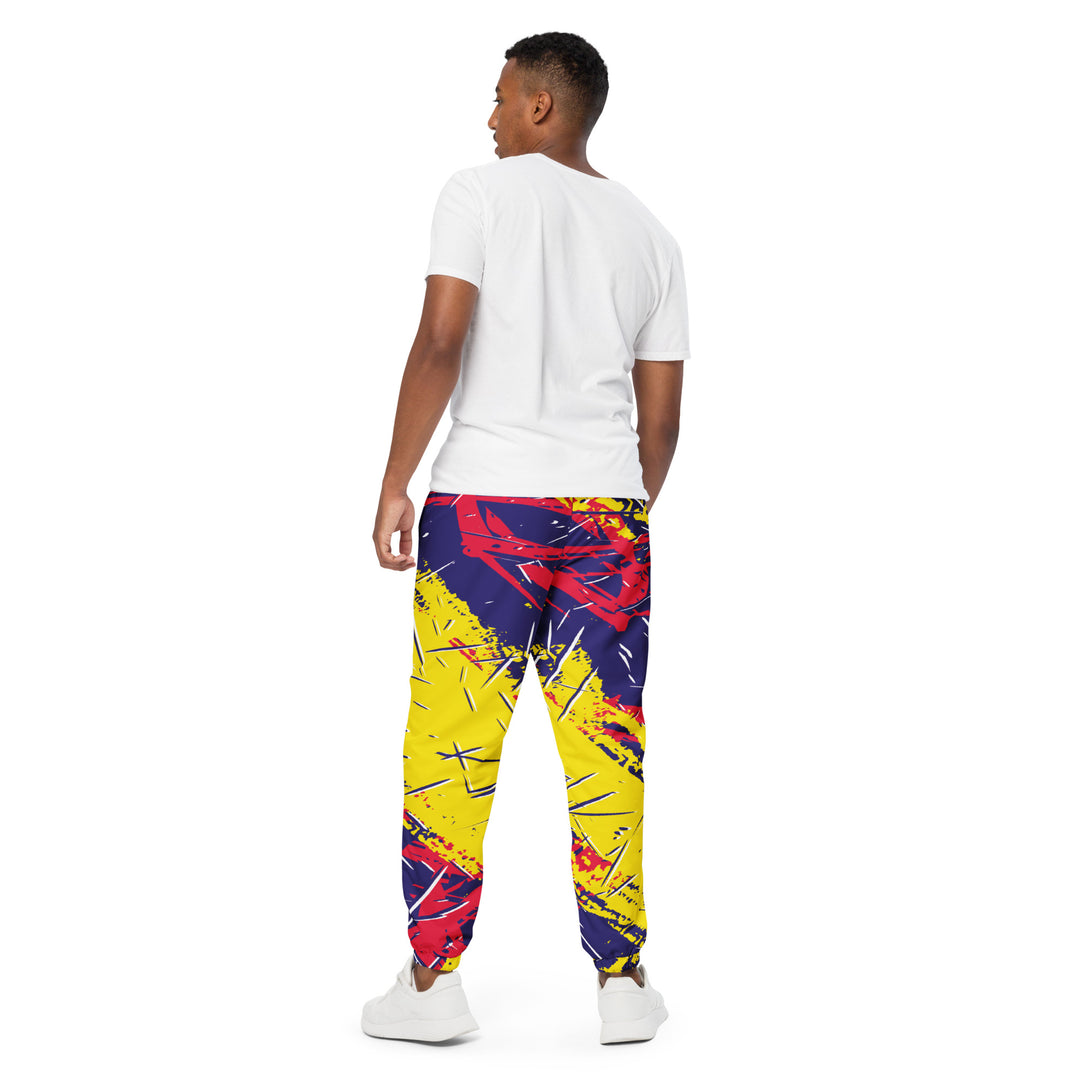 Unisex Track Pants - Purple-Yellow Stream