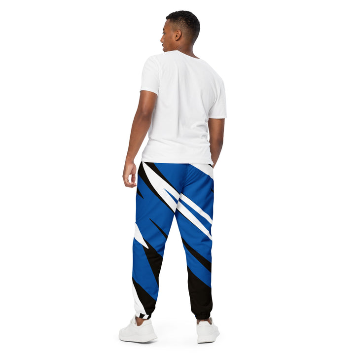 Unisex Track Pants - Black-Blue Fast