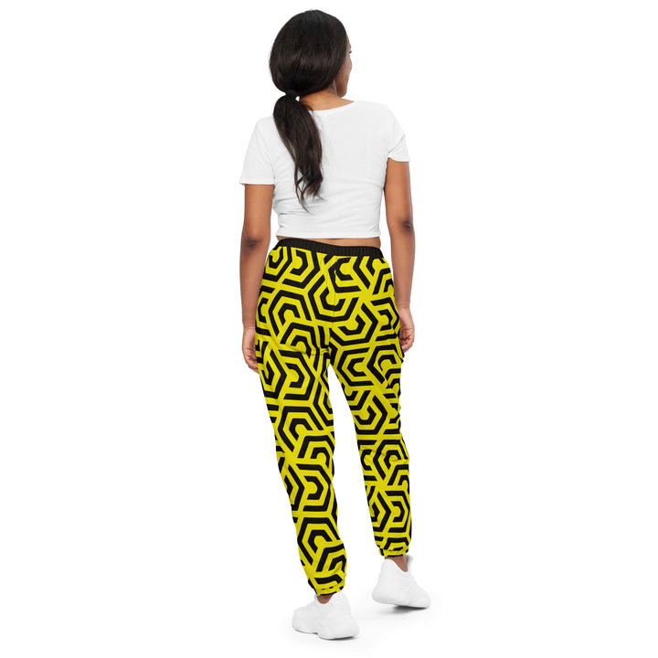 Unisex Track Pants - Yellow-Black Turn