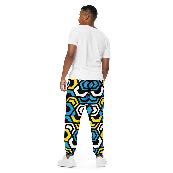 Unisex Track Pants - Blue-Yellow Illusion